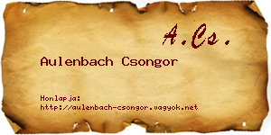 Aulenbach Csongor névjegykártya